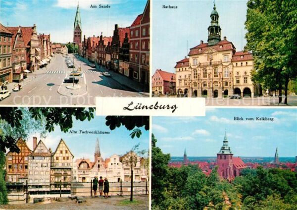 Lueneburg Am Sande Rathaus Alte Fachwerkhäuser