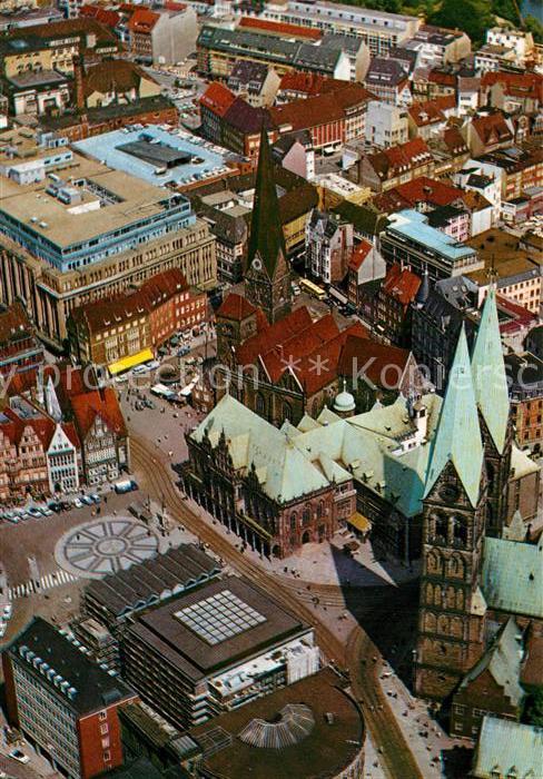 Bremen Fliegeraufnahme Marktplatz