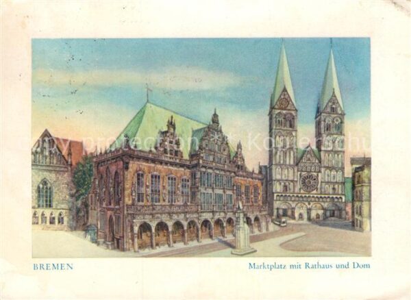 Bremen Marktplatz Rathaus Dom