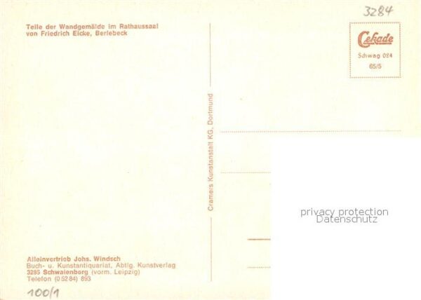 Schwalenberg Wandgemälde Rathaussaal Friedrich Eicke – Bild 2