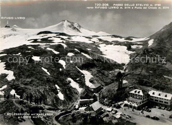 Stilfserjoch Passo dello Stelvio Livrio-Hütte Naglerspitze Rifugio Livri