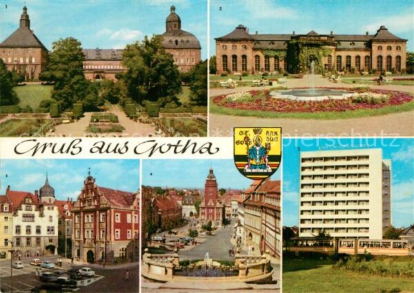 Gotha Thueringen Schloss Friedenstein Orangerie Rathaus