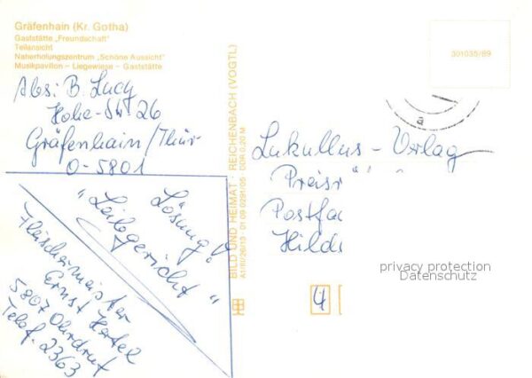 Graefenhain Thueringen Gaststätte Freundschaft Naherholungszen – Bild 2