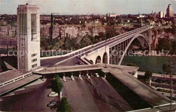Niagara Falls Ontario Singing Tower and Rainbow Bridge