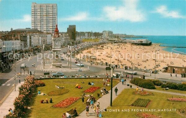 Margate UK Clock Tower and Promenade