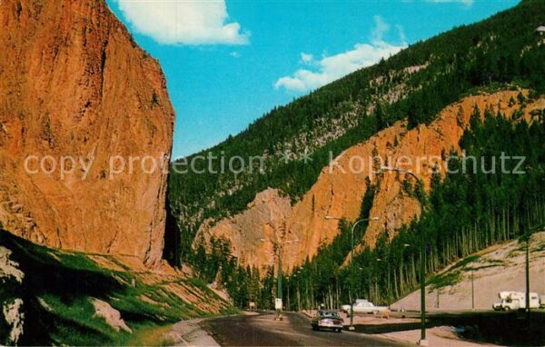 Radium Hot Springs BC The red rock and iron gates guard
