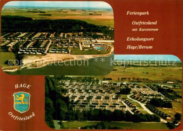 Hage Ostfriesland Ferienpark mit Kurzentrum Fliegeraufnah