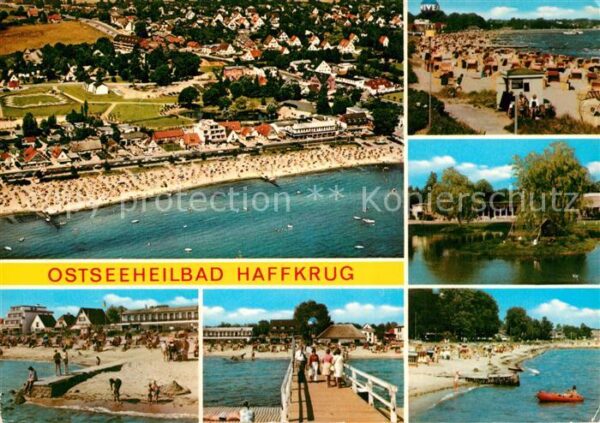 Haffkrug Ostseebad Fliegeraufnahme Strandpartien Seebrücke