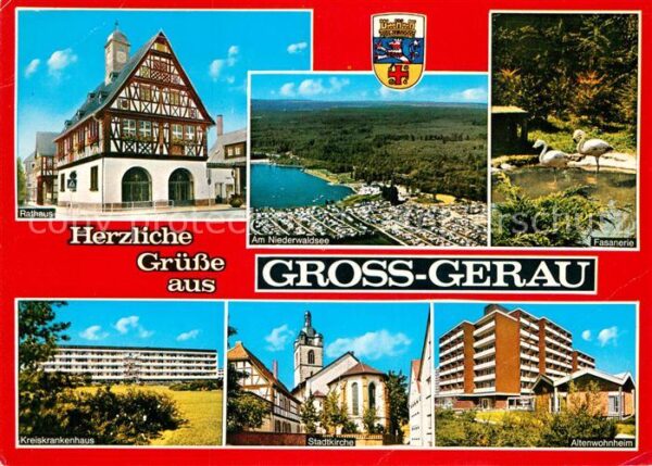 Gross-Gerau Rathaus Niederwaldsee Fasanerie Kreiskr