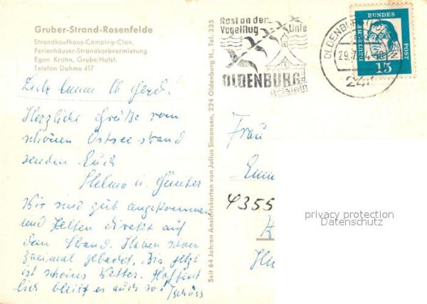 Rosenfeld Holstein Gruber Strand Strandkaufhaus Strandkorb – Bild 2