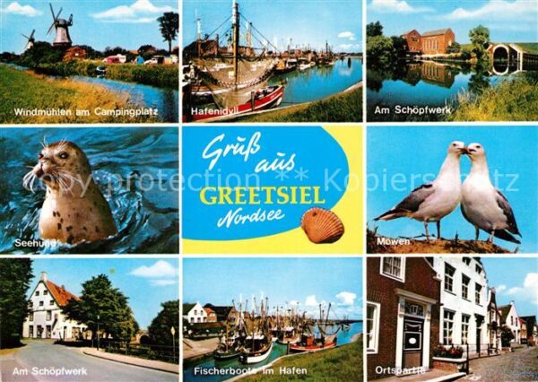 Greetsiel Windmühlen Hafenidyll Schöpfwerk Seehun