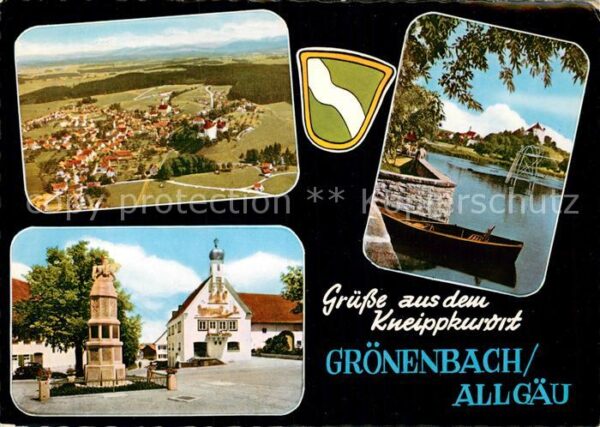 Bad Groenenbach Fliegeraufnahme Denkmal Gasthaus See