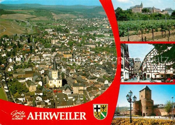 Ahrweiler Ahr Fliegeraufnahme Schloss Fachwerkhaus Bu