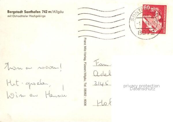 Sonthofen Oberallgaeu mit Ostrachtaler Hochgebirge – Bild 2