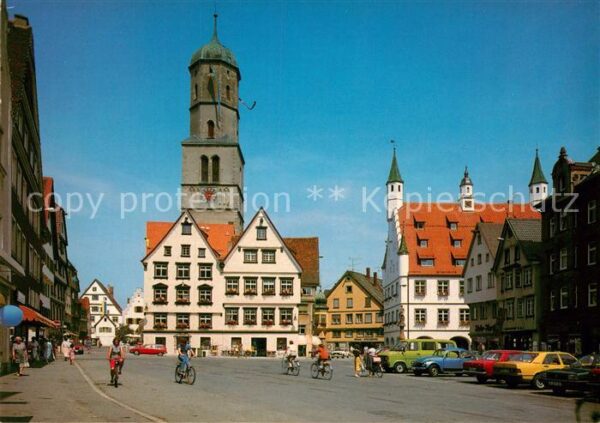Biberach Riss Marktplatz mit Stadtpfarrkirche St Mart