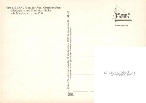 Biberach Riss Marktplatz mit Stadtpfarrkirche St Mart – Bild 2
