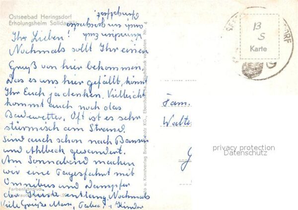 Heringsdorf Ostseebad Usedom Erholungsheim Solidarität – Bild 2
