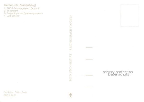 Seiffen Erzgebirge FDGB Erholungsheim Berghof Panorama Erz – Bild 2