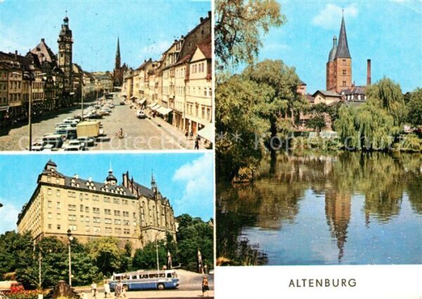 Altenburg Thueringen Markt Schloss Kleiner Teich Rote Spitze