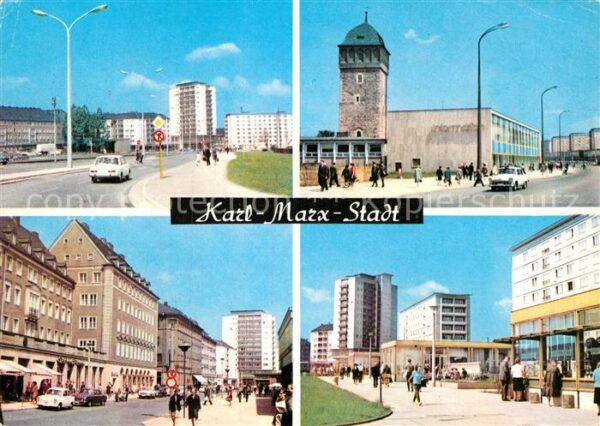 Karl-Marx-Stadt Ernst Thälmann Str Roter Turm Strasse d