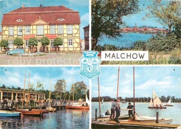 Malchow Rataus Stadtblick Seglerheim Seglerhafe