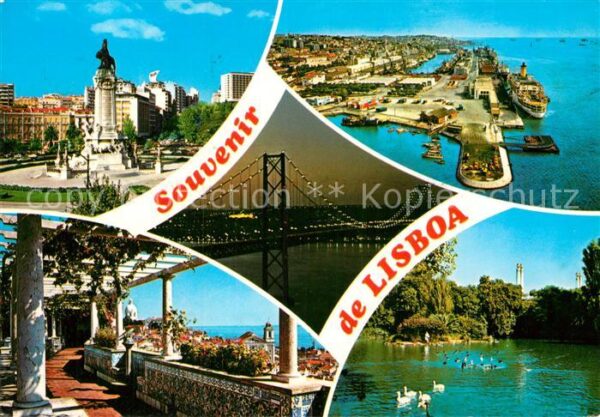 Lisboa Teilansichten Fliegeraufnahme
