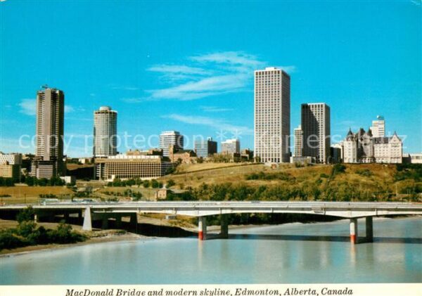 Edmonton Alberta MacDonald Bridge and Skyline