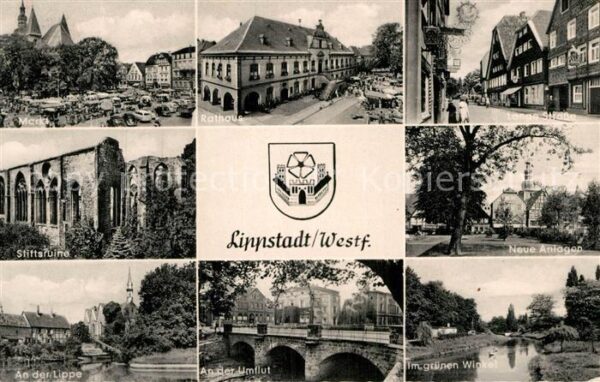Lippstadt Markt Stiftsruine Fluss Lippe Rathas La