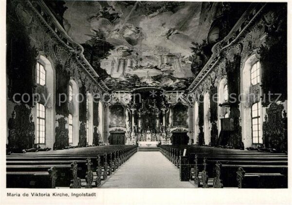 Ingolstadt Donau Maria de Viktoria Kirche Innenansicht F