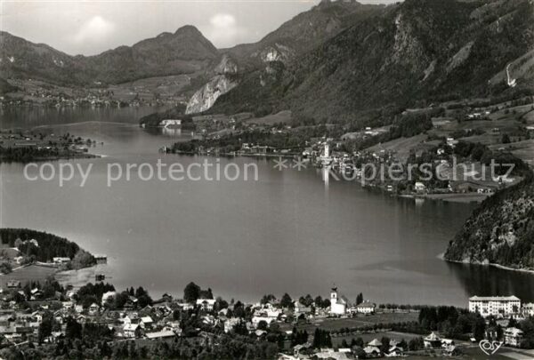Wolfgangsee mit Strobl St Wolfgang und St Gilgen Fl