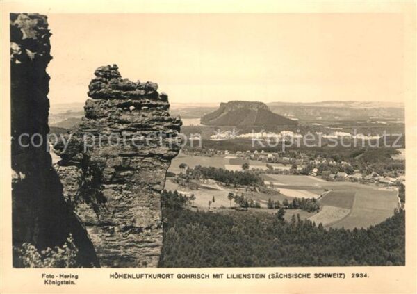 Gohrisch Landschaftspanorama mit Lilienstein Taf