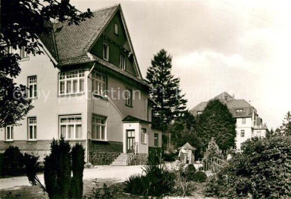 Friedrichsbrunn Harz Eingang zum Sanatorium Ernst Thälmann