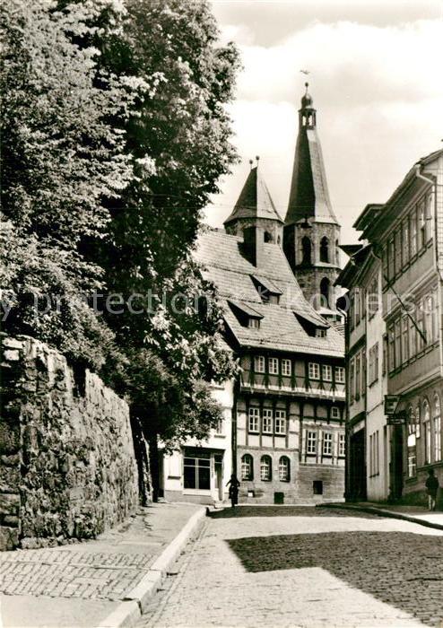 Nordhausen Thueringen Barfüsserstrasse und Blasiikirche
