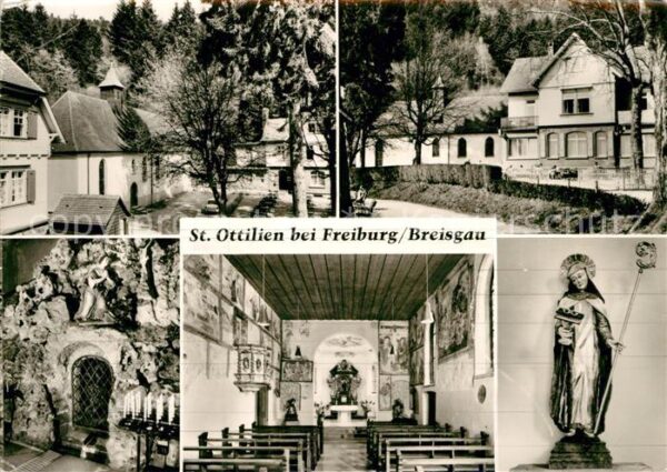 St Ottilien Freiburg Kirche Innenansichten Heiligenfigur Gas