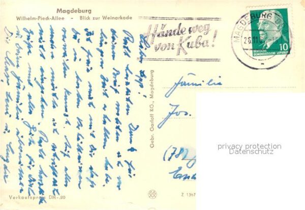 Magdeburg Wilhelm Pieck Allee Blick zur Weinarkad – Bild 2