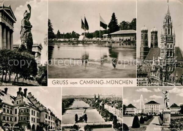 Muenchen Bavaria Statue Hofbräuhaus Campingplatz