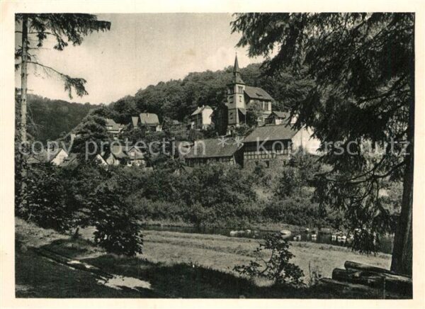 Altenbrak Harz Bodetal Blick zur Kirche Harzheimat Kal