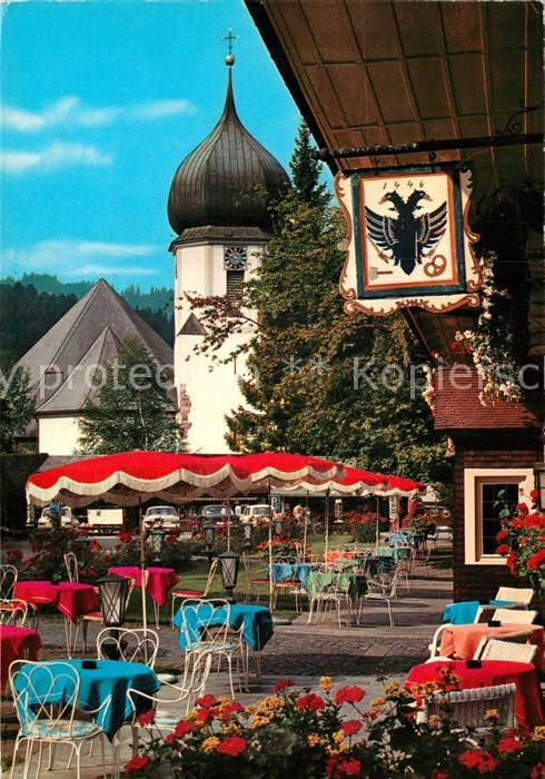 Hinterzarten Hotel Adler Terrasse Kirche Kurort im S