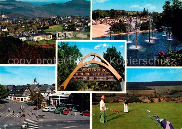 Winterberg Hochsauerland Teilansichten Kurort Golfplatz