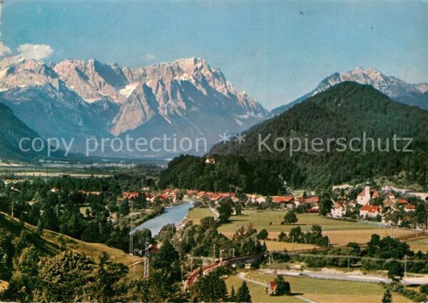 Loisachtal mit Zugspitzgruppe Wettersteingebirge H