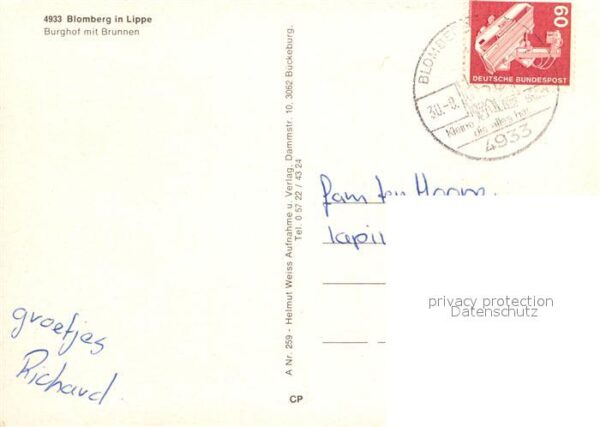 Blomberg Lippe Burghof mit Brunnen – Bild 2