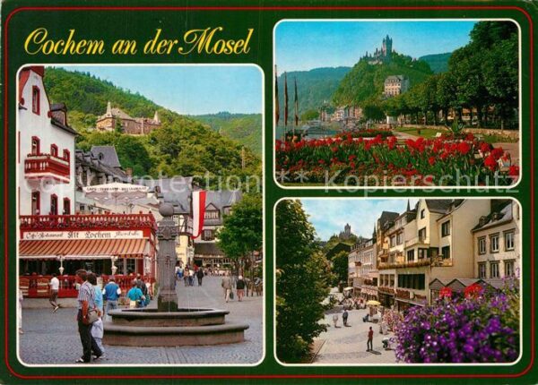 Cochem Mosel Altstadt Fussgängerzone Brunnen Uferpro