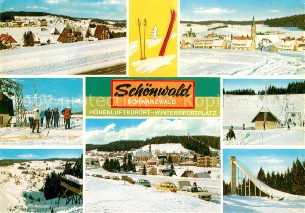 Schoenwald Schwarzwald Winterpanorama Kurort Wintersportplatz