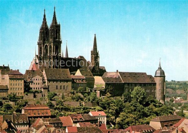 Meissen Elbe Sachsen Panorama der Burg Albrechtsburg Dom