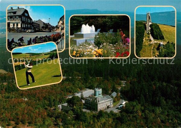 Winterberg Hochsauerland Astenturm Fliegeraufnahme Golfplatz Spr