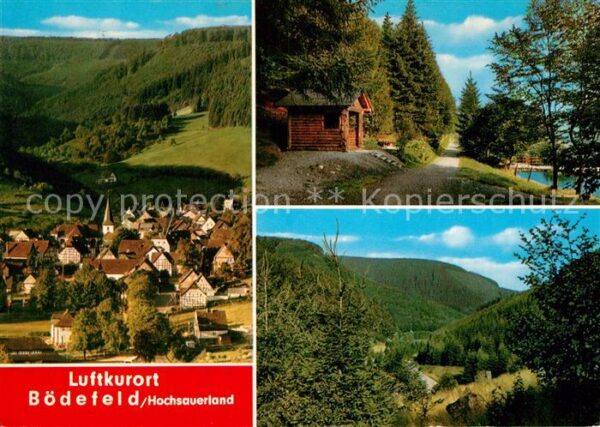 Boedefeld Panorama Luftkurort Holzhütte am See