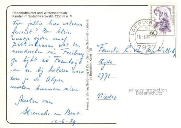Waldkirch Breisgau Berghotel Kandel Kapelle Rheinebene Vog – Bild 2