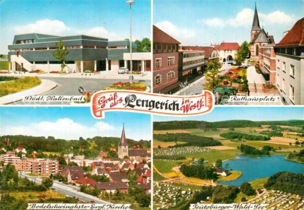 Lengerich Westfalen Hallenbad Rathausplatz Kirche Teutoburg