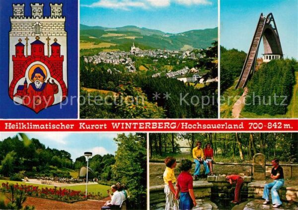 Winterberg Hochsauerland Panorama Skisprungschanze Kurpark Konze
