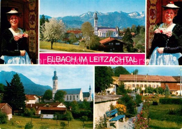 Elbach Miesbach Ortsansicht mit Kirche Leitzachtal Alpe